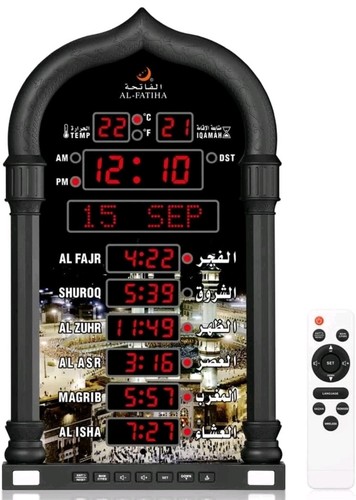 New led azan clock - led,