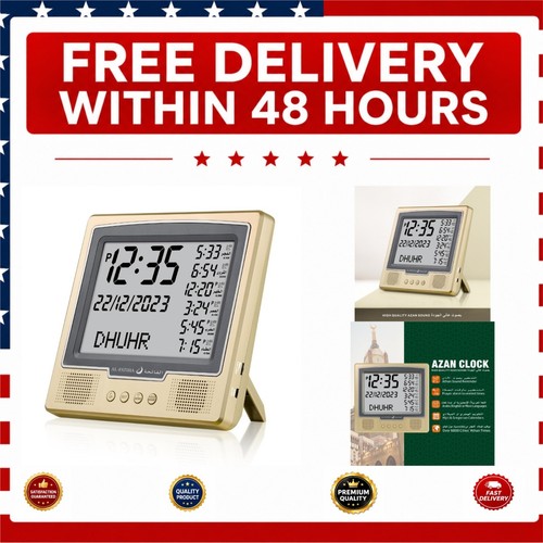 Azan prayer clock digital led - clock,